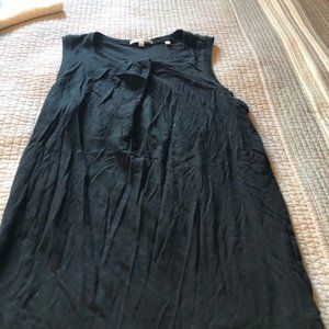 Vince black tank with eyelet in front